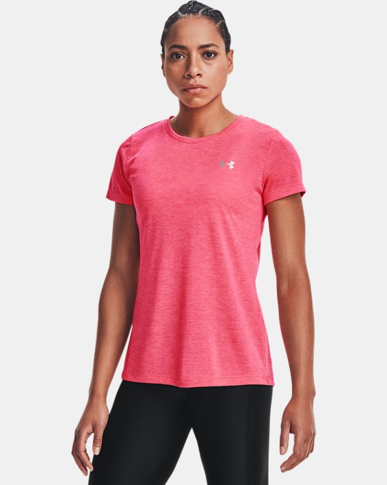 Women's UA Tech™ Twist T-Shirt, Pink, pdpMainDesktop image number 0